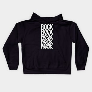 rock wavy logo Kids Hoodie